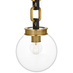 Bellamy Pendant - Soft Brass / Bronze / Clear