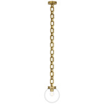Bellamy Pendant - Soft Brass / Clear