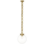 Bellamy Pendant - Soft Brass / Clear