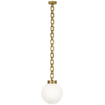 Bellamy Pendant - Soft Brass / White