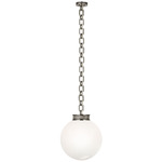 Bellamy Pendant - Pewter / White
