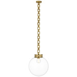 Bellamy Pendant - Soft Brass / Clear