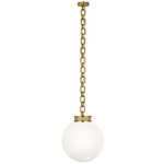Bellamy Pendant - Soft Brass / White