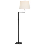 Greer Adjustable Bridge Floor Lamp - Bronze / Linen