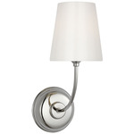Vendome Glass Wall Sconce - Polished Nickel / White Glass