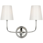 Vendome Glass Bathroom Vanity Light - Polished Nickel / White Glass