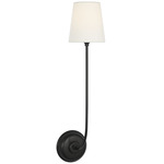 Vendome Tall Wall Sconce - Bronze / Linen