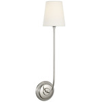 Vendome Tall Wall Sconce - Polished Nickel / Linen