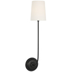 Vendome Tall Cordless Wall Sconce - Bronze / Linen