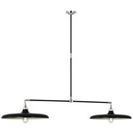 Piatto Linear Pendant - Polished Nickel / Aged Iron