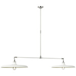 Piatto Linear Pendant - Polished Nickel / Plaster White