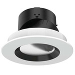 Aether 2 inch Round Adjustable Downlight with Trim - White / Black Reflector