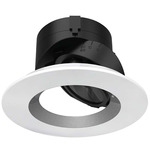 Aether 2 inch Round Adjustable Downlight with Trim - White / Haze Reflector