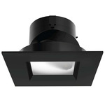 Aether 2 inch Square Adjustable Downlight with Trim - Black