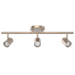 Pipe Color-Select Adjustable Spot Fixed Rail - Brushed Nickel