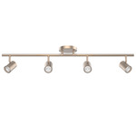 Pipe Color-Select Adjustable Spot Fixed Rail - Brushed Nickel
