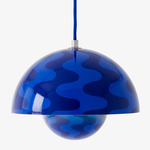 Flowerpot VP1 Pendant - Cobalt Blue & Twilight Blue Pattern