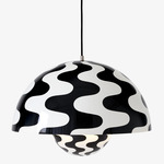 Flowerpot VP2 Pendant - Black & White Pattern