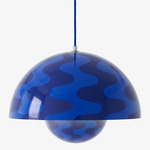 Flowerpot VP7 Pendant - Cobalt Blue & Twilight Blue Pattern