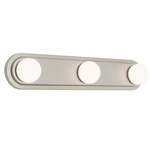Hollywood Color-Select Bathroom Vanity Light - Satin Nickel / White