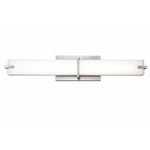 Miller Color-Select Bathroom Vanity Light - Satin Nickel / White