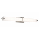 Miller Color-Select Bathroom Vanity Light - Satin Nickel / White