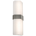 Naples Wall Sconce - Satin Nickel / White