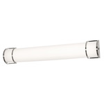 Pacific Color-Select Bathroom Vanity Light - Satin Nickel / White