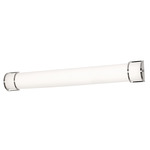 Pacific Color-Select Bathroom Vanity Light - Satin Nickel / White