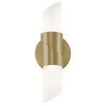 Slice Wall Sconce - Light Antique Brass / White