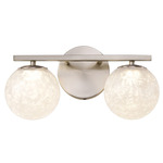 Forma Color-Select Bathroom Vanity Light - Brushed Nickel / Ice