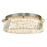 Alya Color-Select Ceiling Flush Light - Polished Nickel / Crystal