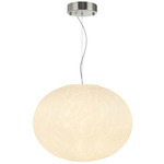 Portico Color-Select Pendant - Satin Nickel / White Lava