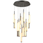 Lumina Color-Select Round Multi-Light Pendant - Forged Bronze / Alabaster