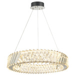 Alya Color-Select Chandelier - Polished Nickel / Crystal