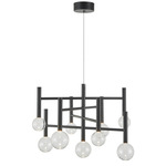 Terra Chandelier - Black / Clear