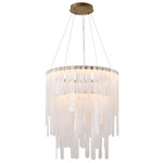 Roselle Color-Select Tiered Chandelier - Legacy Brass / Piastra