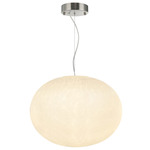 Portico Color-Select Pendant - Satin Nickel / White Lava