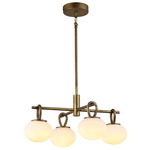 Velora Color-Select Chandelier - Legacy Brass / White Swirl