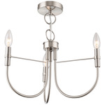 Foundry Semi Flush Ceiling Light - Brushed Nickel