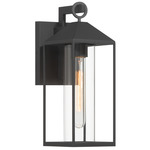Portside Outdoor Wall Light - Black / Clear