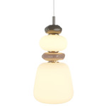 Strata Color-Select Pendant - Satin Nickel / White