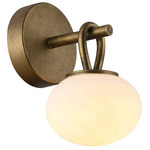 Velora Color-Select Wall Sconce - Legacy Brass / White Swirl