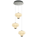 Solara Multi-Light Chandelier - Graphite / Cloudy Swirl