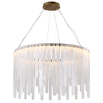 Roselle Color-Select Tall Pendant - Legacy Brass / Piastra
