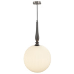 Kate Pendant - Graphite / White