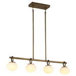 Velora Color-Select Linear Pendant - Legacy Brass / White Swirl