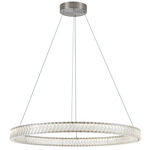 Chevron Color-Select Pendant - Brushed Nickel / Crystal