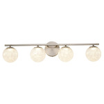 Forma Color-Select Bathroom Vanity Light - Brushed Nickel / Ice