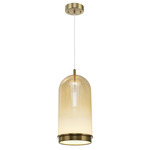 Nebulosa Color-Select Pendant - Brass / Amber